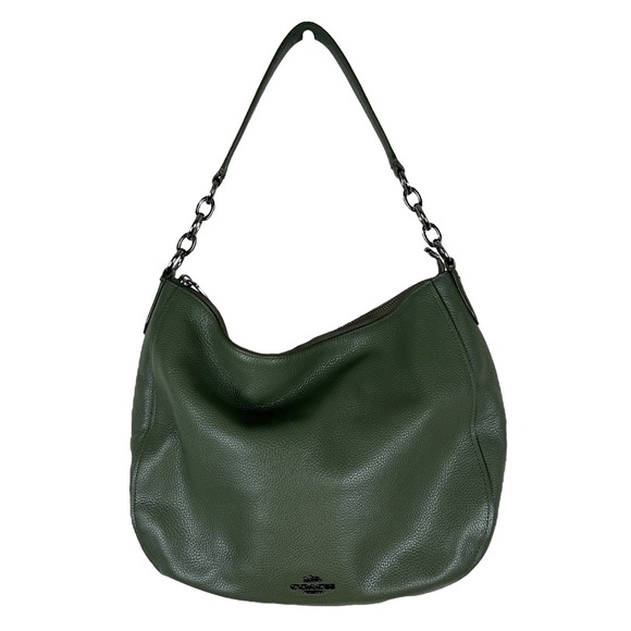 Coach Bags Coach Forest Green Elle Pebbled Leather Top Handle Chain
